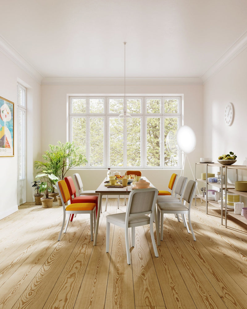 Navy Officer Upholstered Chair - Emeco - Chairs - Hand Brushed - Kvadrat Hallingdal 116 - HORNE