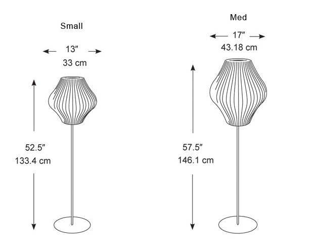 Nelson® Bubble Lamp - Pear® Floor Lamp - Herman Miller® - Floor Lamps - Small - Steel Base - HORNE