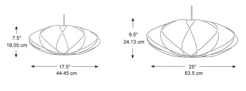 George Nelson Bubble Pendant - Crisscross Saucer