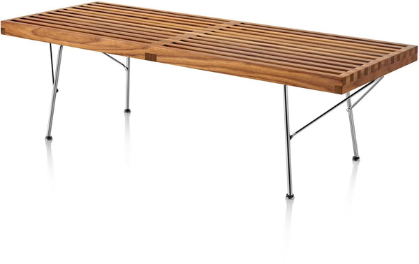 Nelson® Platform Bench – Trivalent Chrome Base - Herman Miller® - Stools + Benches + Ottomans - 48" - Natural Maple - HORNE