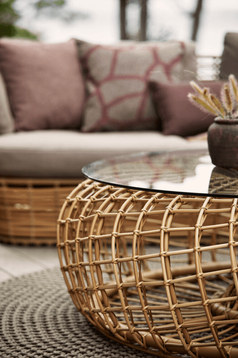 Nest Coffee Table/Footstool - Cane Line - Stools + Benches + Ottomans - Small - No Top - HORNE