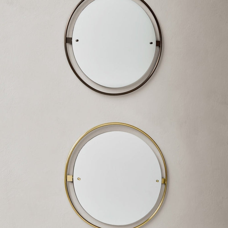 Nimbus Round Mirror - Audo Copenhagen - Mirrors - Bronzed Brass - HORNE