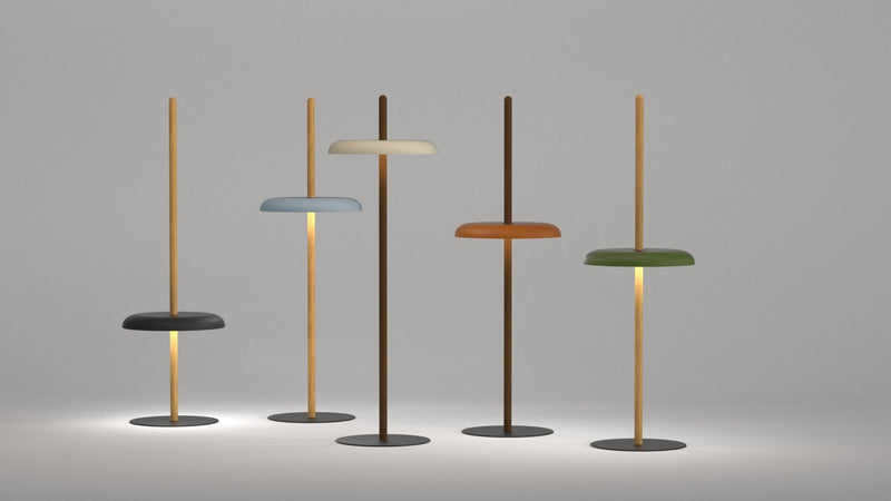 Nivél Floor Lamp - Pablo Designs - Floor Lamps - White Oak - Black - HORNE