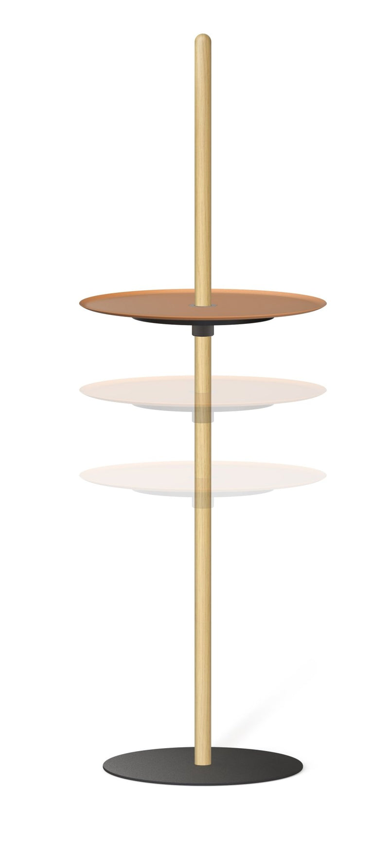 Nivél Pedestal - Pablo Designs - Floor Lamps - White Oak - Black - HORNE