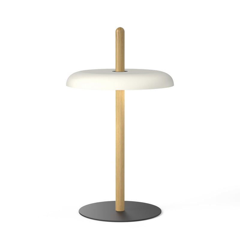 Nivél Table Lamp - Pablo Designs - Table + Task - White Oak - Black - HORNE
