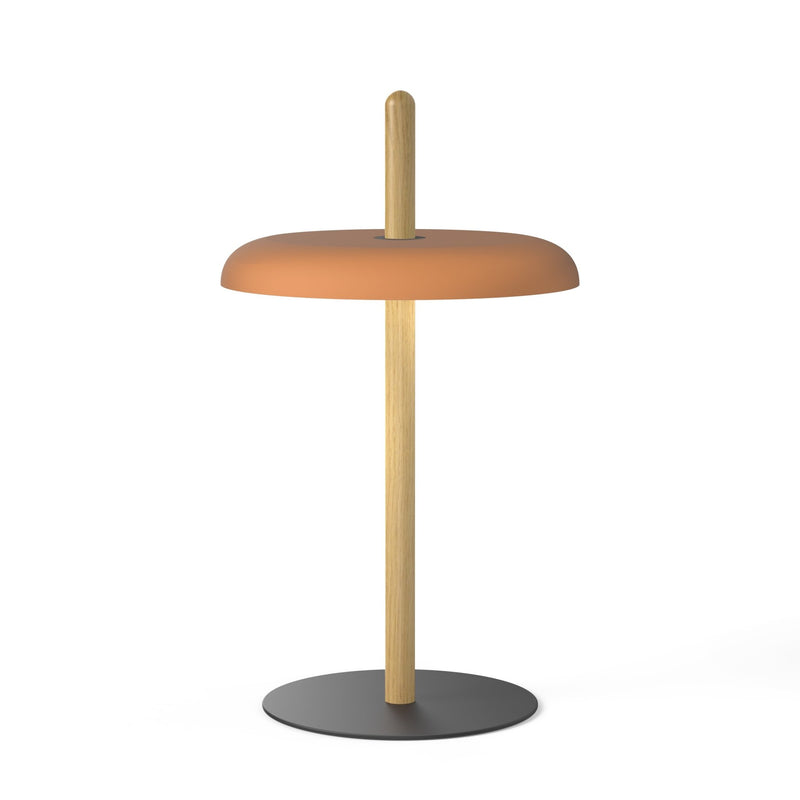 Nivél Table Lamp - Pablo Designs - Table + Task - White Oak - Black - HORNE