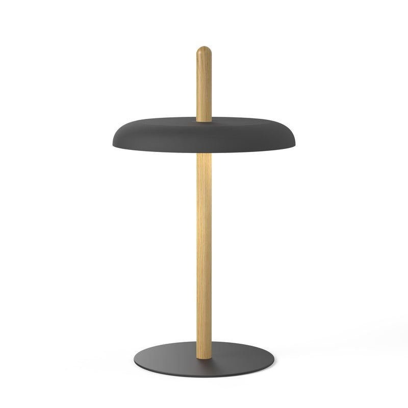 Nivél Table Lamp - Pablo Designs - Table + Task - White Oak - Black - HORNE