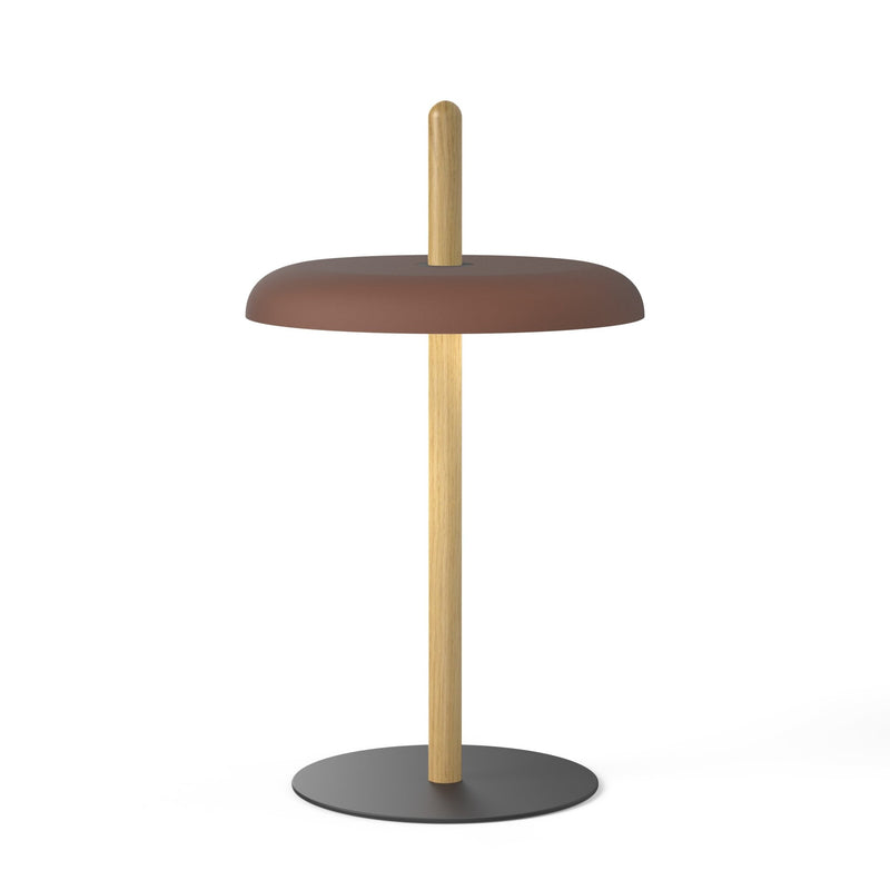 Nivél Table Lamp - Pablo Designs - Table + Task - White Oak - Black - HORNE