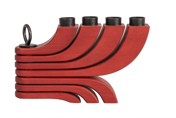 Nordic Light Foldable Candelabra - Design House Stockholm - Candle Holders - Red - HORNE