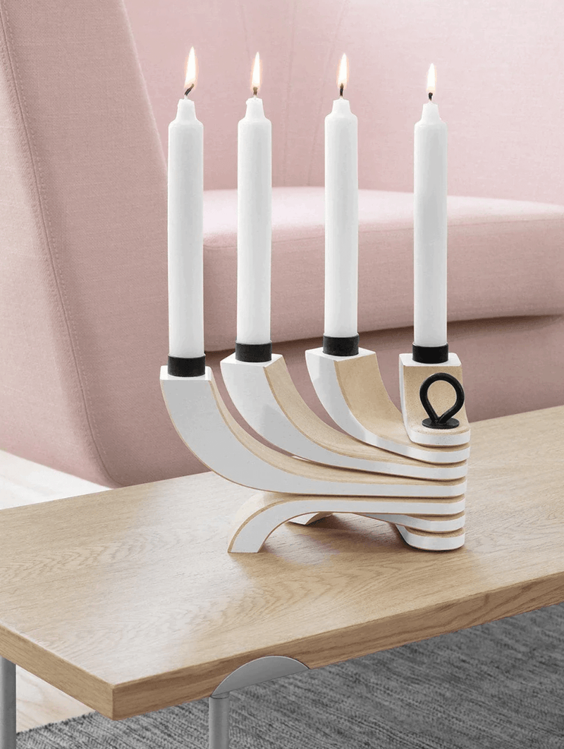 Nordic Light Foldable Candelabra - Design House Stockholm - Candle Holders - White - HORNE