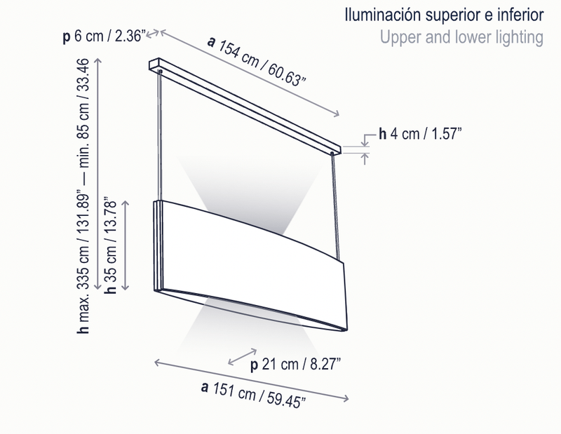 Noren S/151 LED Dimmable Pendant - Bover - Pendants - Direct Light Only - Dark Grey - HORNE