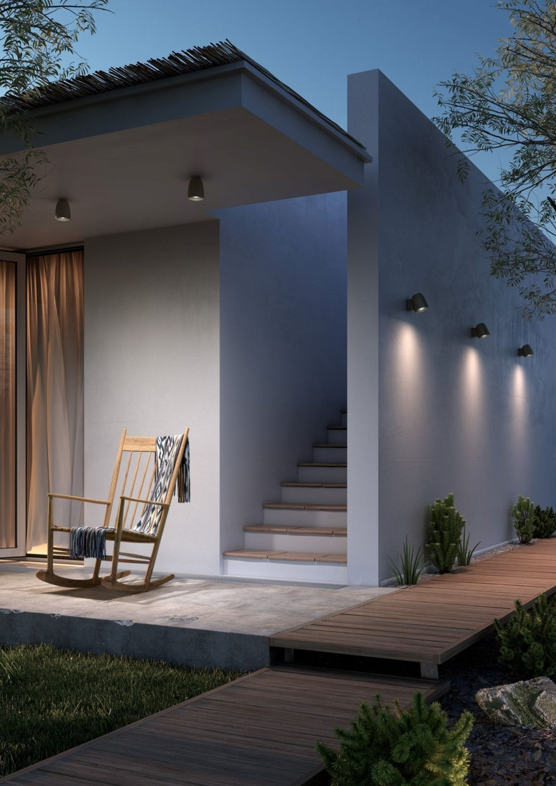 Nut PF/10 Outdoor Ceiling Lamp - Bover - Ceiling Lights - Textured White - 0 - 10V Dimmable - HORNE