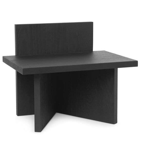Oblique Stool - Ferm Living - Stools + Benches + Ottomans - Black Stained Ash - HORNE