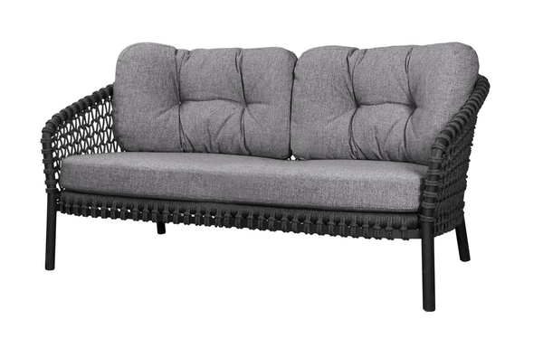 Ocean Large 2 - Seater Sofa - Cane Line - Outdoor Furniture - Dark Grey - Dark Grey Cane - line Wove - HORNE