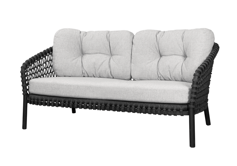 Ocean Large 2 - Seater Sofa - Cane Line - Outdoor Furniture - Natural - Dark Grey Cane - line Wove - HORNE