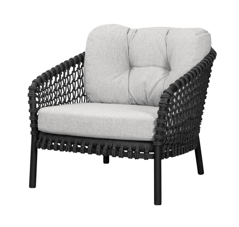 Ocean Large Lounge Chair - Cane Line - Outdoor Furniture - Natural - White Grey Cane - line Link - HORNE