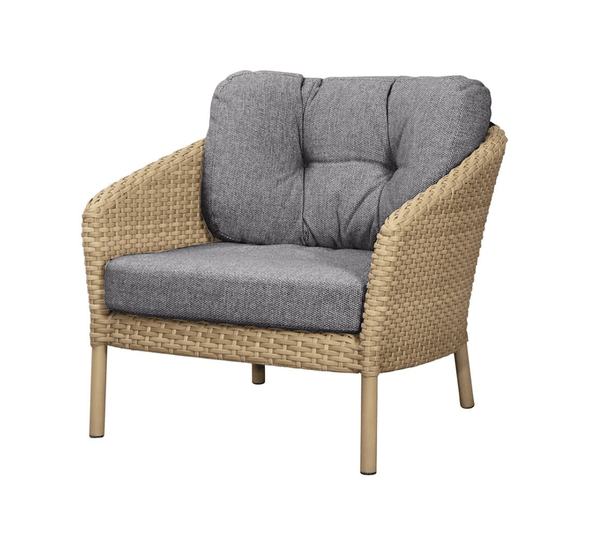 Ocean Large Lounge Chair - Cane Line - Outdoor Furniture - Natural - Dark Grey Cane - line Wove - HORNE