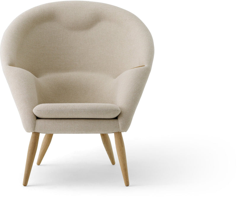 Oda Lounge Chair - Audo Copenhagen Chairs - Natural Oak - Hallingdal 65 Fabric - 0110 - HORNE