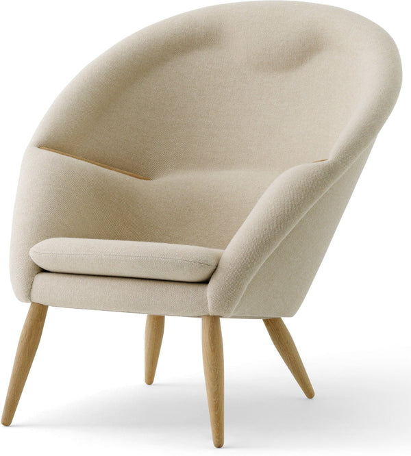 Oda Lounge Chair - Audo Copenhagen - Chairs - Natural Oak - Hallingdal 65 Fabric - 0110 - HORNE