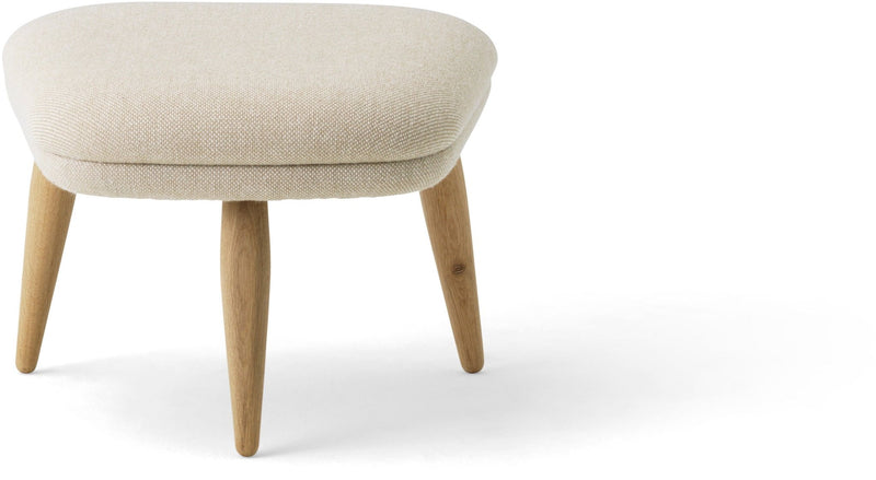 Oda Ottoman - Audo Copenhagen Stools + Benches + Ottomans - Natural Oak - Hallingdal 65 Fabric - 0110 - HORNE