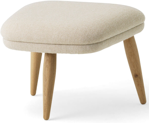Oda Ottoman - Audo Copenhagen - Stools + Benches + Ottomans - Natural Oak - Hallingdal 65 Fabric - 0110 - HORNE