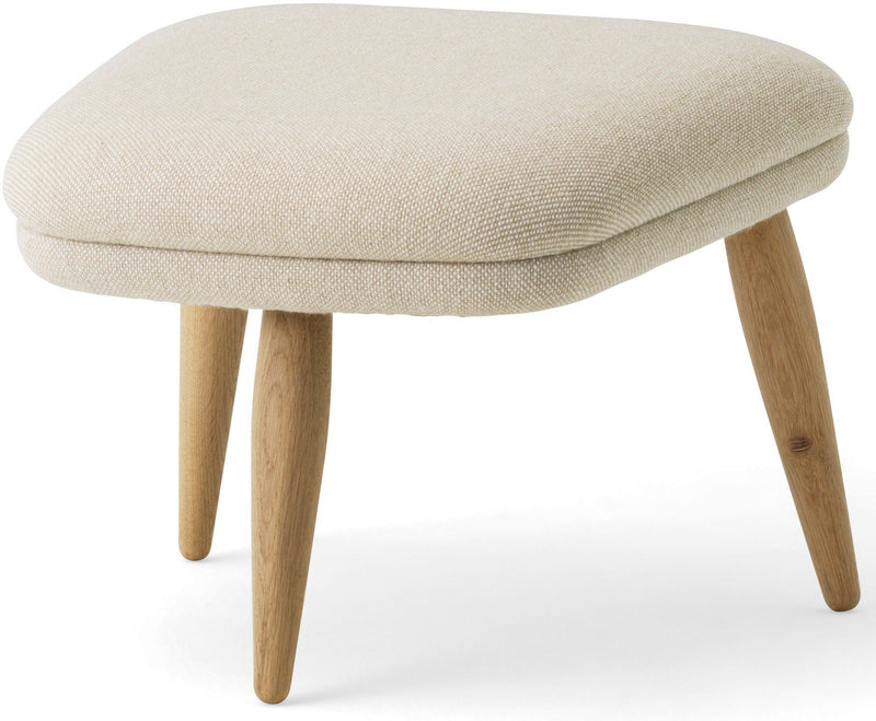 Oda Ottoman - Audo Copenhagen Stools + Benches + Ottomans - Natural Oak - Hallingdal 65 Fabric - 0110 - HORNE