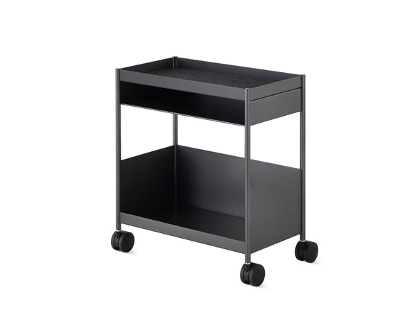 OE1™ Mobile Storage Trolley - Herman Miller® - Storage + Organization - Top Shelf/Bottom Shelf - Metallic Champagne - HORNE