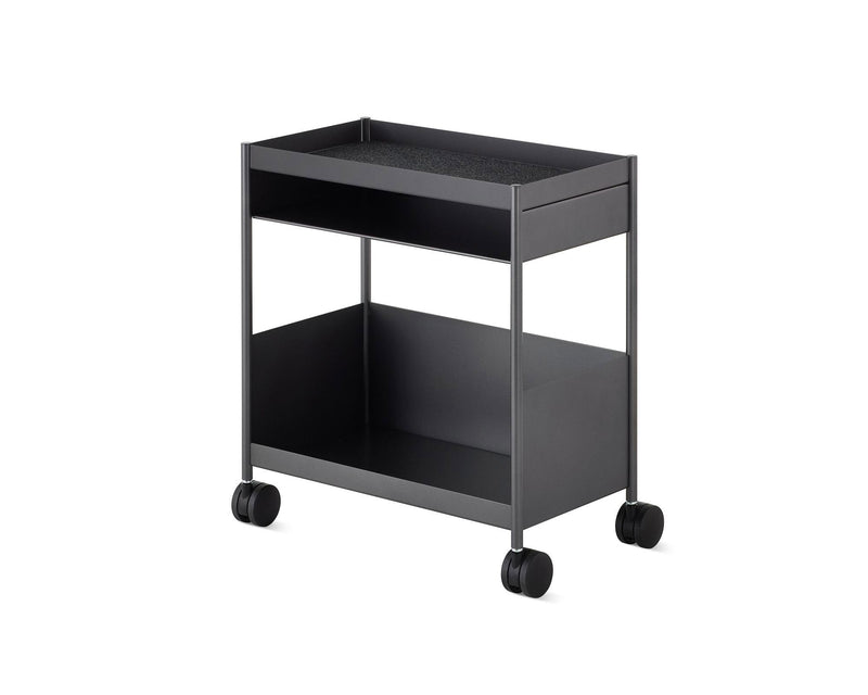 OE1™ Mobile Storage Trolley - Herman Miller® - Storage + Organization - Top Shelf/Bottom Shelf - Metallic Champagne - HORNE