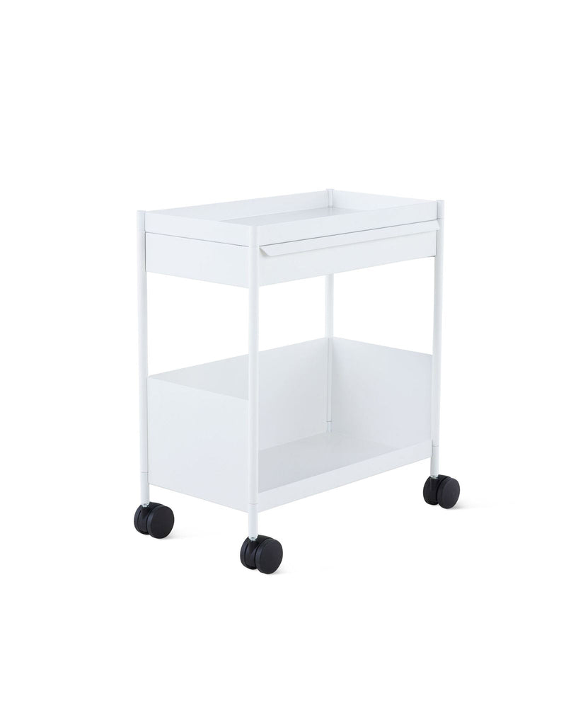 OE1™ Mobile Storage Trolley - Herman Miller® - Storage + Organization - Top Shelf/Bottom Shelf - Metallic Champagne - HORNE