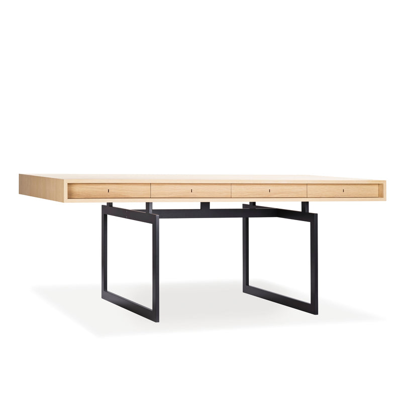 Office Desk - Karakter - Coffee Tables - White Lacquered Oak - Grey - HORNE