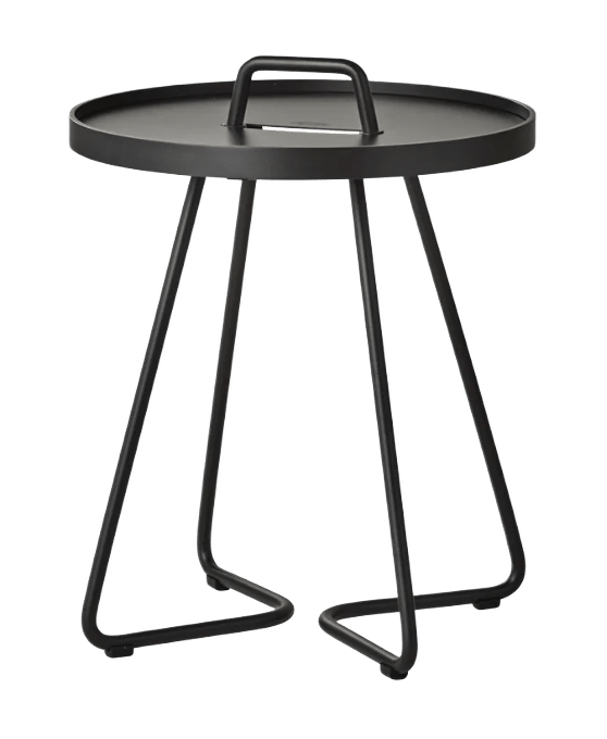 On The Move Side Table - Extra Small - Cane Line - Outdoor Furniture - Black - HORNE