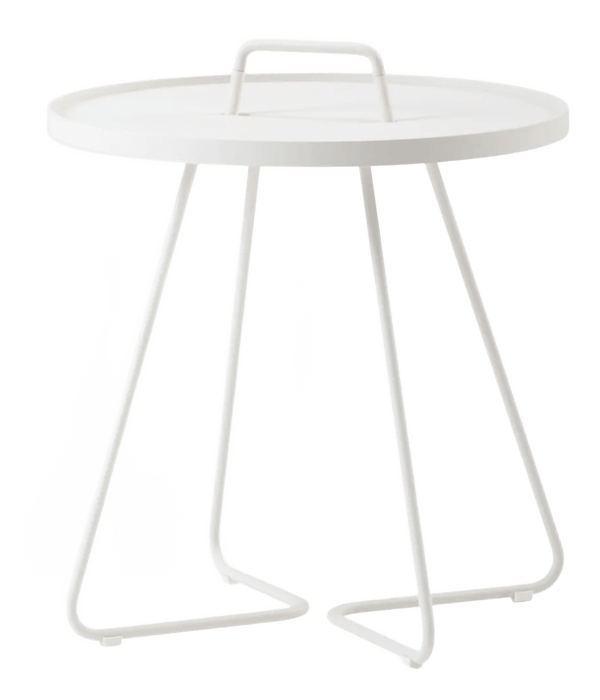 On The Move Side Table - Large - Cane Line - Outdoor Furniture - White - HORNE