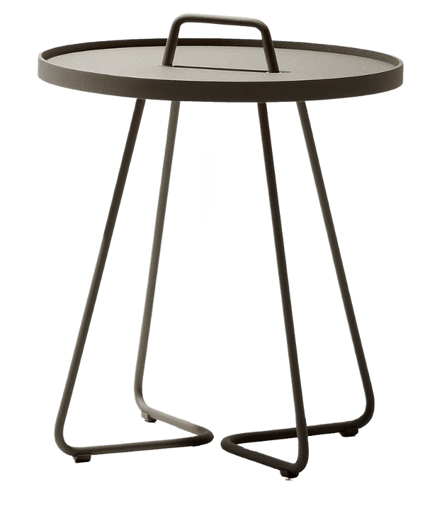 On The Move Side Table - Large - Cane Line - Outdoor Furniture - Taupe - HORNE