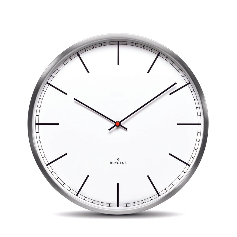 One35 Wall Clock - Stainless Steel - Huygens - Clocks - White Arabic - HORNE