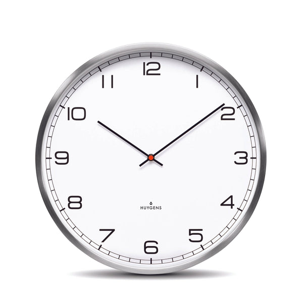One35 Wall Clock - Stainless Steel - Huygens - Clocks - White Arabic - HORNE