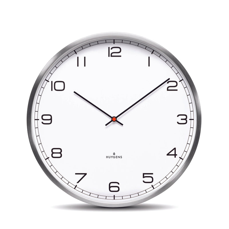 One35 Wall Clock - Stainless Steel - Huygens - Clocks - White Arabic - HORNE
