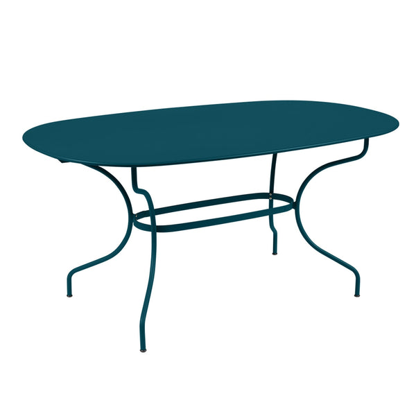 Opera+ Oval Table 63" x 35" - Fermob - Outdoor Furniture - Acapulco Blue - HORNE