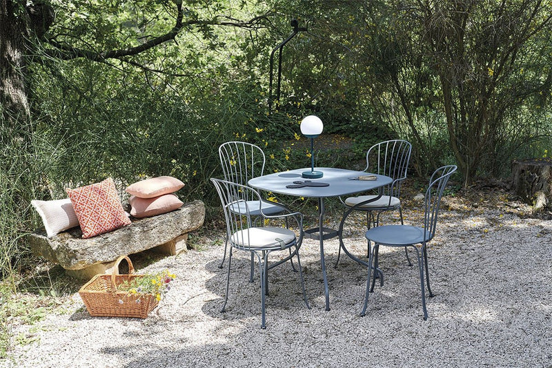 Opera+ Side Chair - Set of 2 - Fermob - Outdoor Furniture - Acapulco Blue - HORNE