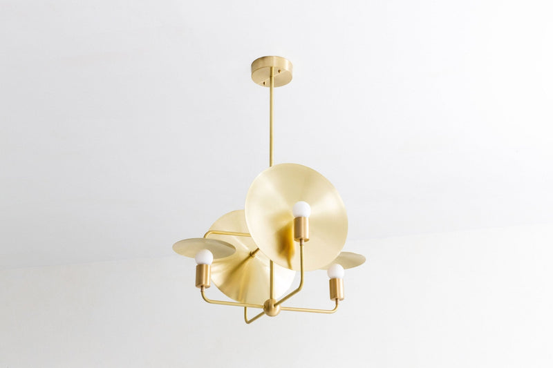 Orbit Chandelier - Workstead - Chandeliers - Hewn Brass - Small - HORNE