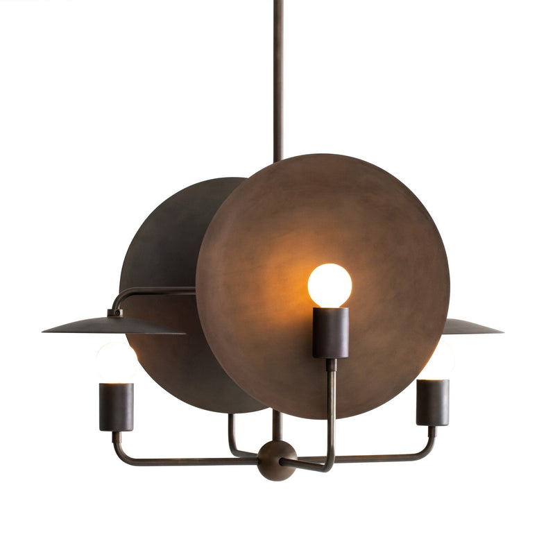 Orbit Chandelier - Workstead - Chandeliers - Hewn Brass - Small - HORNE