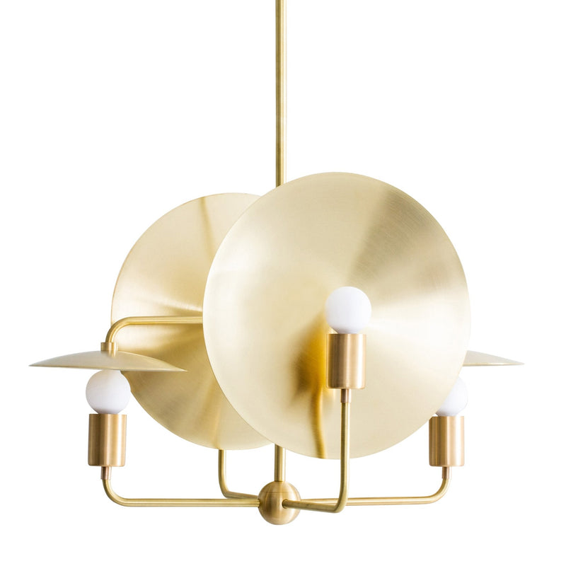 Orbit Chandelier - Workstead - Chandeliers - Hewn Brass - Small - HORNE