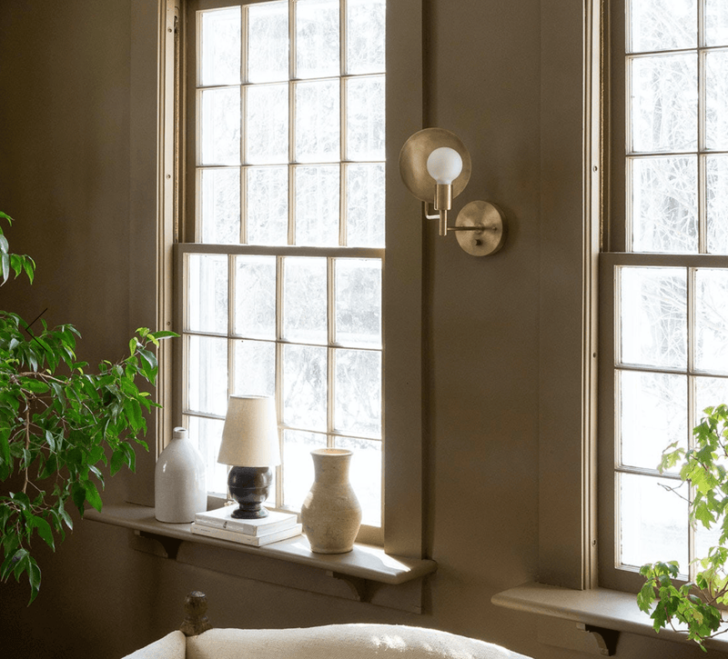 Orbit Sconce - Workstead - Wall Sconces - Hardwired - Hewn Brass - HORNE