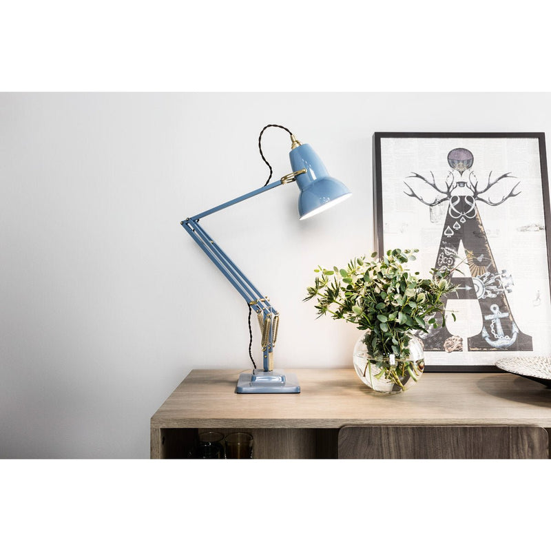 Original 1227 Brass Desk Lamp - Anglepoise - Table + Task - Elephant Grey - HORNE