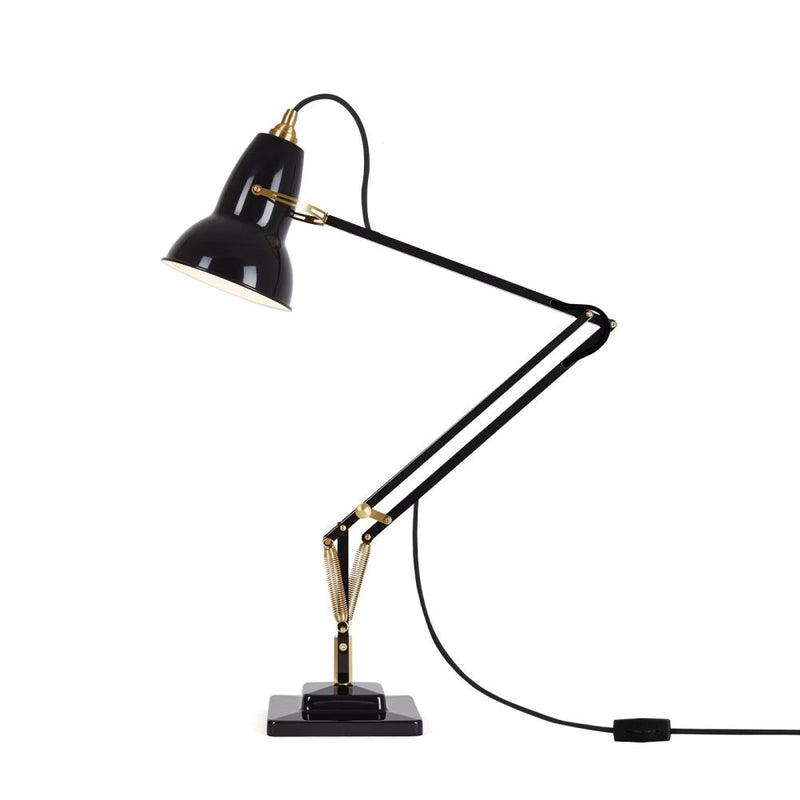 Original 1227 Brass Desk Lamp - Anglepoise - Table + Task - Elephant Grey - HORNE