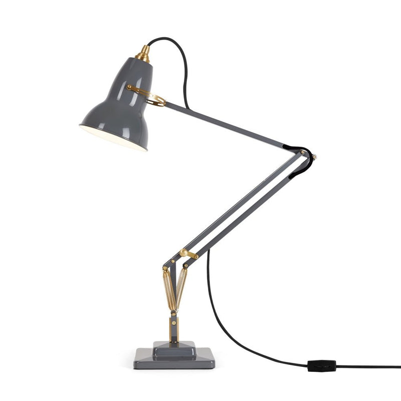 Original 1227 Brass Desk Lamp - Anglepoise - Table + Task - Elephant Grey - HORNE