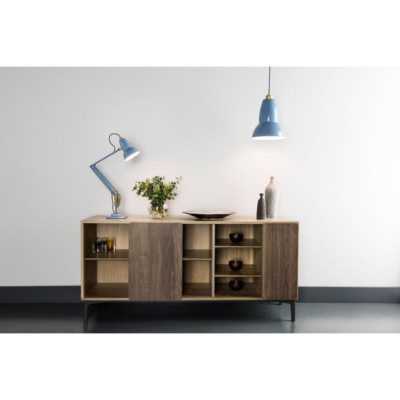 Original 1227 Brass Desk Lamp - Anglepoise - Table + Task - Elephant Grey - HORNE