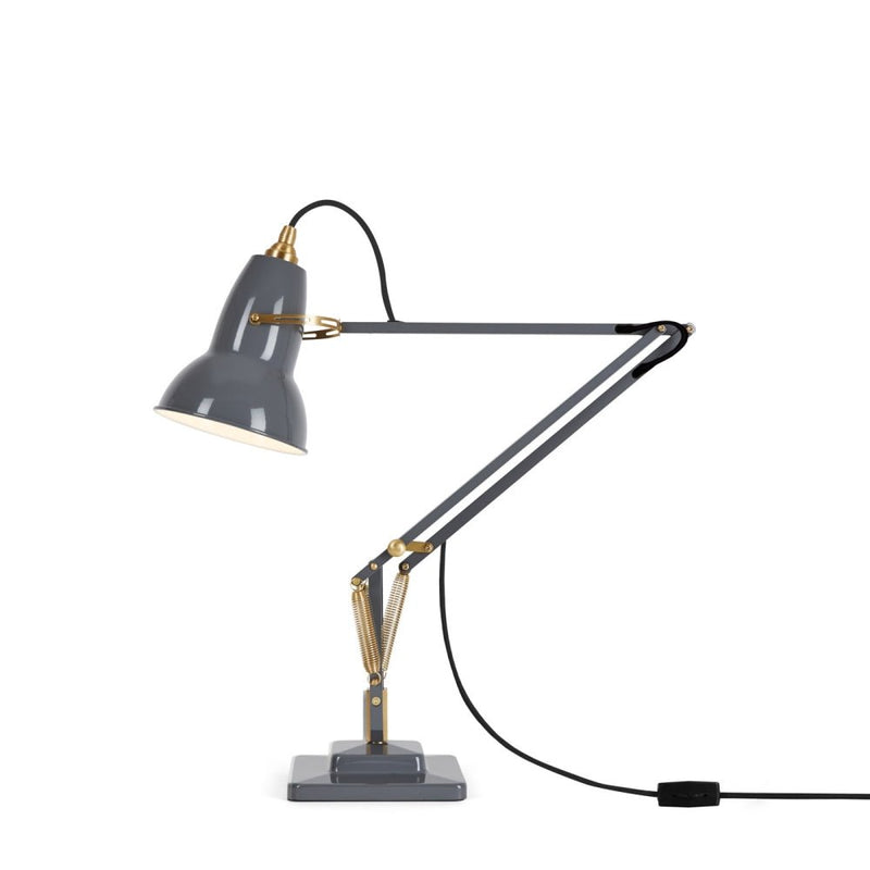 Original 1227 Brass Desk Lamp - Anglepoise - Table + Task - Elephant Grey - HORNE