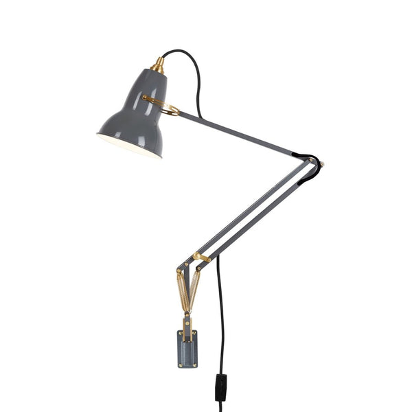 Original 1227 Brass Wall Mounted Lamp - Anglepoise - Wall Sconces - Elephant Grey - HORNE