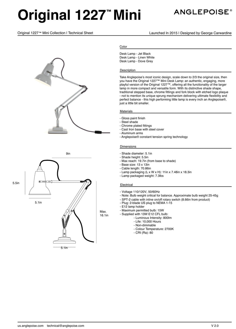 Original Mini 1227 Desk Lamp