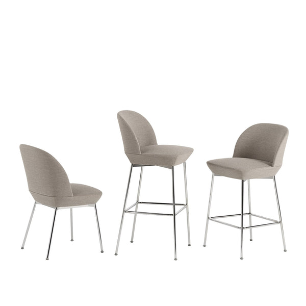 Oslo Counter & Bar Stool - Muuto - Chairs - Ocean 32 Fabric/Chrome Legs - Bar Stool - HORNE